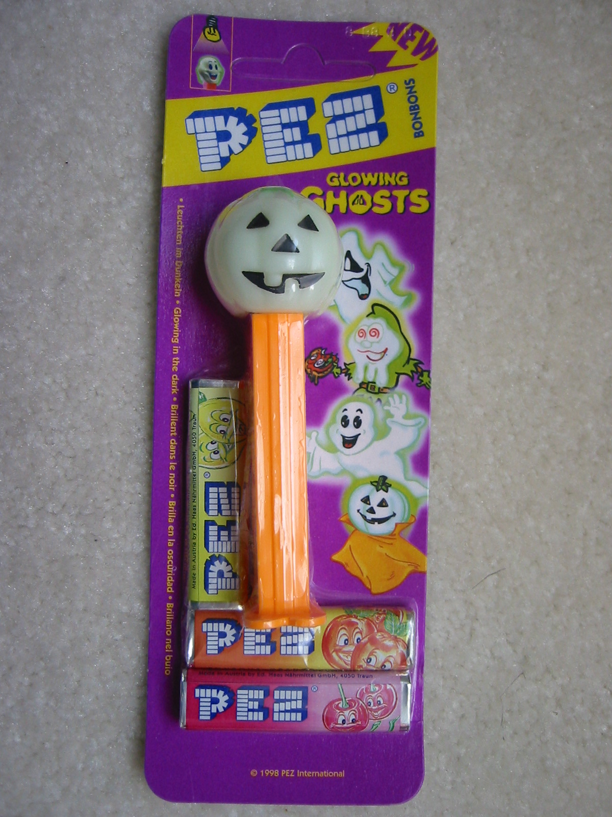 Halloween Glow-N-Dark Pez, Polly Pumpkin (MOEC) - Click Image to Close